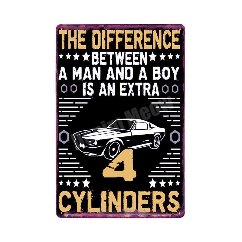 P Fix Cars Plaque Shabby Chic Metal Tin Signs Classic Car Wall Art Poster Advertising Plates Bar Garage Vintage Home Decor MN117 - Цвет: P