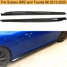 Боковые юбки автомобиля, обвес для Subaru BRZ Toyota FT86 GT86 2013-2020, боковые юбки, фартук, губы, отделка, чехол из углеродного волокна