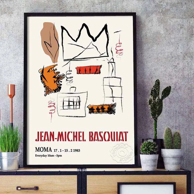 

Jean Michel Basquiat Abstract Painting Fine Canvas Print Gallery Wall Pictures Street Art Poster Living Room Bedroom Decor