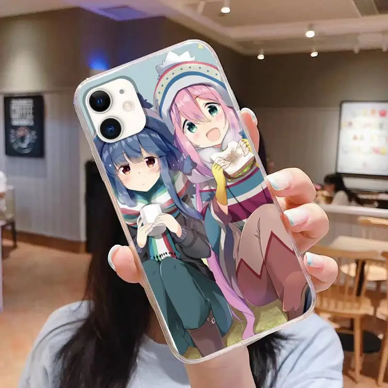 

Rin Shima Yuru Camp Anime Phone Case For iphone 5s 6 7 8 11 12 XSMAX XR pro plus mini se2020 Cover Fundas Coque