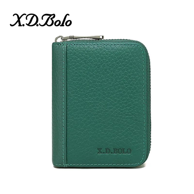 Green XDBOLO, новинка, кошелек для монет, Модный женский кошелек, однотонный, для ключей, для карт, многофункциональный, мини кошелек, женский клатч, дизайнерский, маленький кошелек, зеленый - Цвет: Green