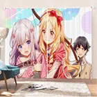 Оконные шторы 3D с принтом учителя Eromanga, занавески для окон в стиле каваи аниме для девочек, для гостиной, оконные драпировки, домашний декор на заказ