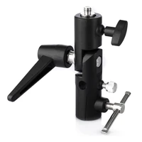 m2ec h shape metal umbrella softbox holder flash bracket adapter adjustable for 14 38 lamp light stand mount tripod