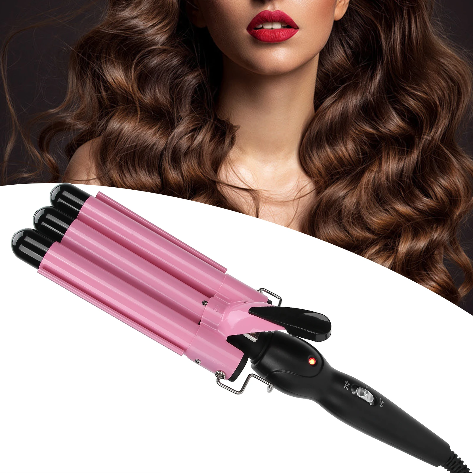 

3 Barrel Wet Dry Curling Iron Wand Adjustable Hair Curler Waver Automatic Perm Splint Ceramic Hair Curler Crimper Hair Styler