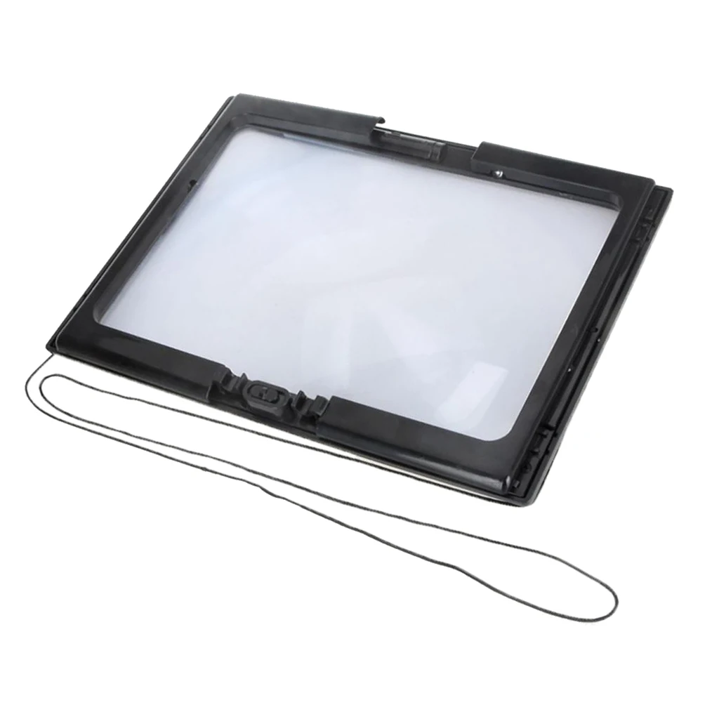 

Hands-free 3X Full-page Reading Magnifier Magnifying Glass, 4 LED Lights,