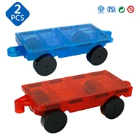2 piece car set suitable for magnetic blocks tiles magnet tiles stem educational toys for children intelligence toy