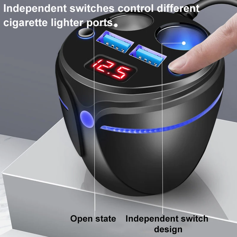 Многофункциональное автомобильное зарядное устройство URANT с 2 USB портами