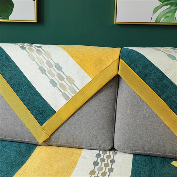 

Sectional Sofa Covers for Living Room Stripe Couch Cover Modern Minimalist Corner Seat Cover Sofa Towel Couch Covers for Sofas