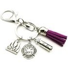 Миниатюрный брелок для огнетушителя с кисточкой в семи цветах, медальон для огня, пряжка-карабин для мужчин и женщин, брелок для автомобиля, подвеска, подарок