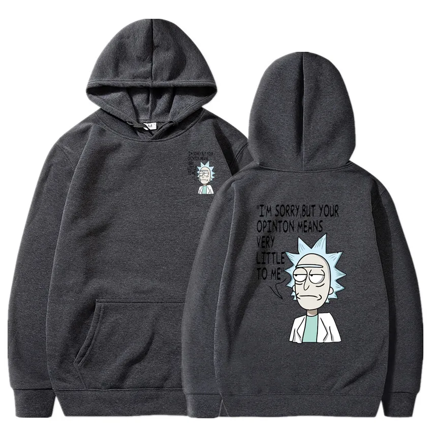 Мужская брендовая толстовка с капюшоном Rick Morty уличная Толстовка в стиле хип-хоп