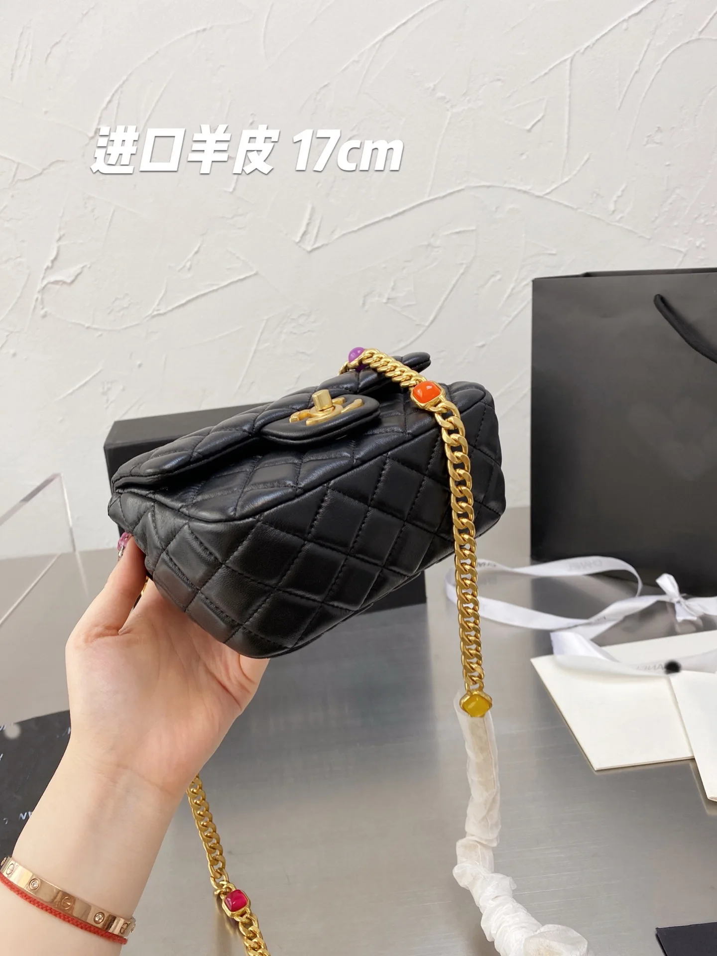 

2021 Summer Lady 17 CM Leisure Fashion Single Shoulder Bag Handbag Designer Luxury Leather and Sheep Leather Bags Selling Packag