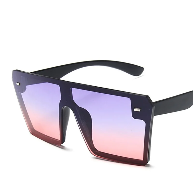 

Brand Oversized Blue Mirror Sunglasses Women Men Vintage Wholesale shades for Women One-piece Sunglasses in Bulk Glasses Female
