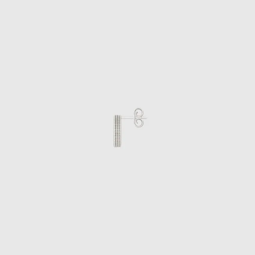 

Retro classic contracted silver clip figure 1-1 earring