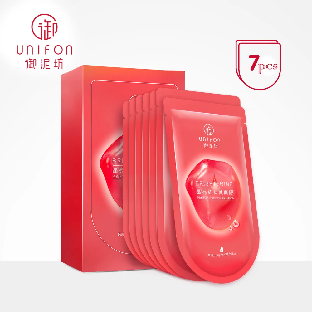 

Гранатовая маска Unifon для лица, увлажняющая, питающая, 25 мл * 7 шт.
