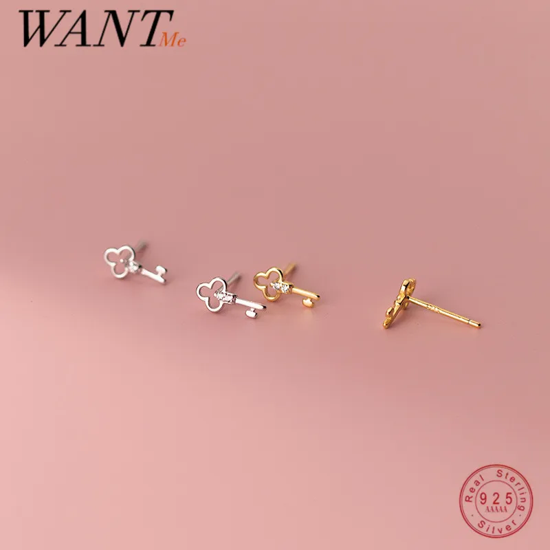 

Женские серьги-гвоздики WANTME из серебра 925 пробы с цирконом