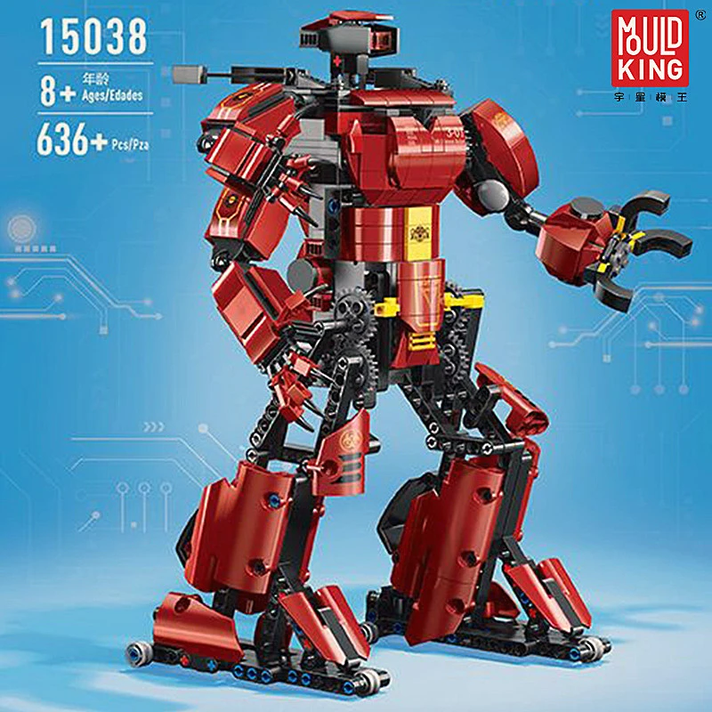 

MOULD KING 15038 Programming Robot Crimson Boy Electric Remote Control Boy Puzzle Assembly Adult Building Block Toy Gift