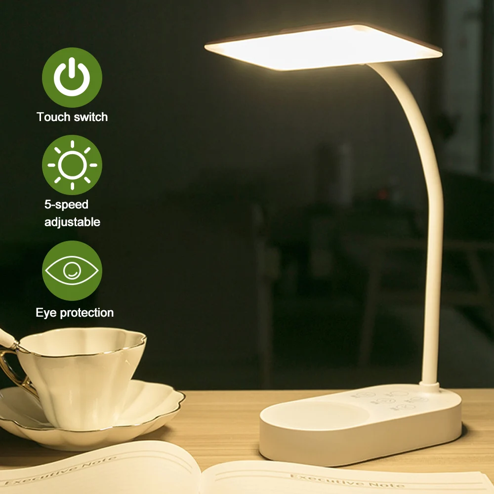 LED USB Rechargeable Table Lamp Desk Light Flexible Adjustable Angle | Лампы и освещение