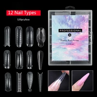 120pcs nail gel quick building mold tips dual forms nail system full cover finger extension nail art uv builder easy nail tools