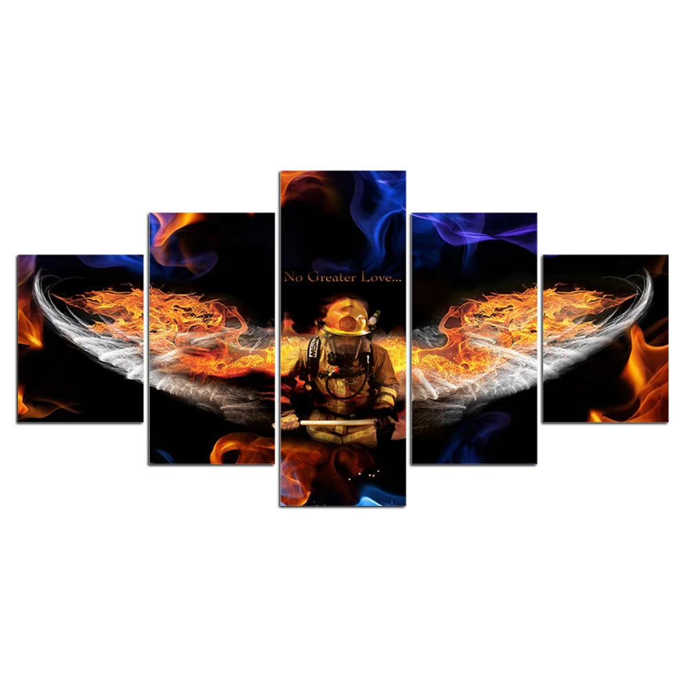 Пожарный картина маслом на холсте не более плакаты с любовью и декоративное