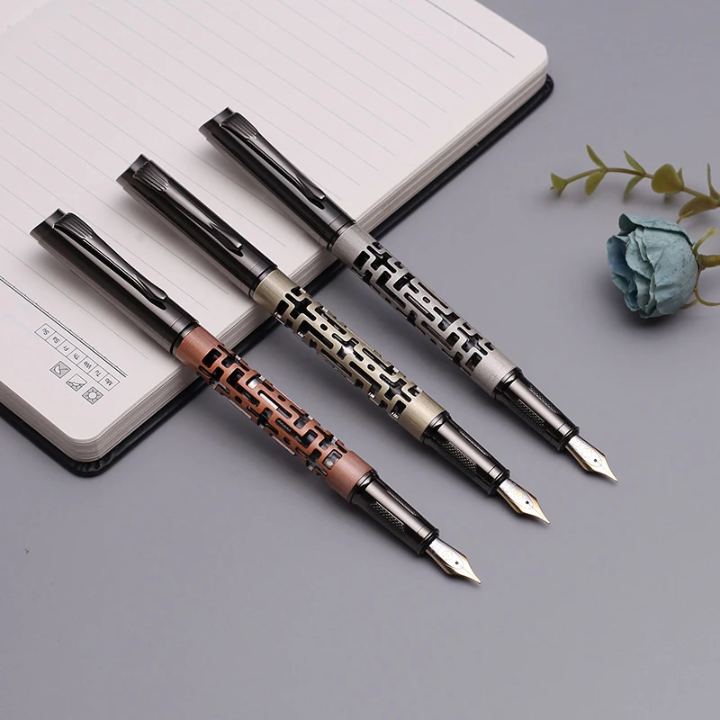 12Pcs Classic Style Business Fountain Pen 0.5mm Nib Ink Pens Luxury Office Signature Pen Gift Office School Supplies Wholesale