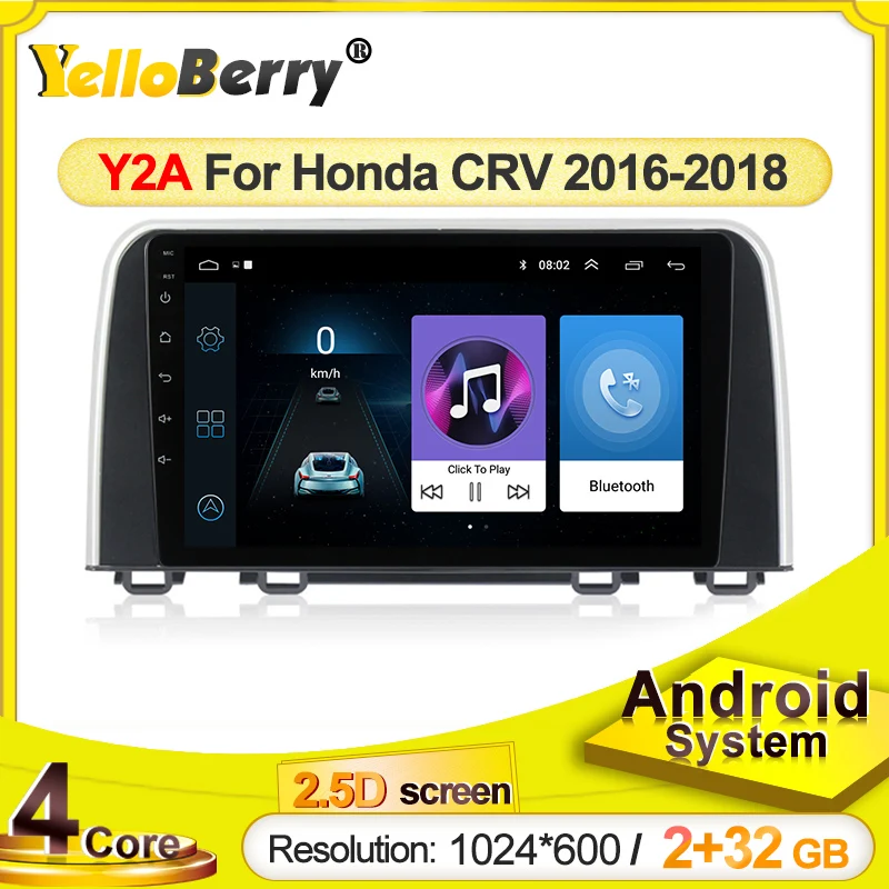 Автомагнитола yellowBerry мультимедийный видеоплеер навигация GPS для Honda CRV CR-V 5 RT RW 2016