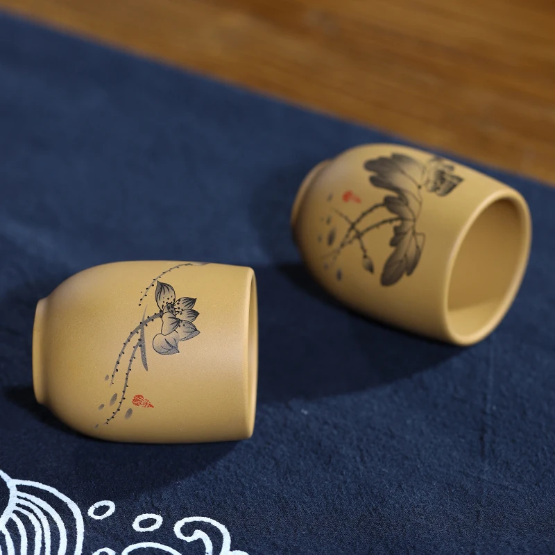 Китайская чайная чашка 120 мл из исинской глины сегментные грязевые чашки Пуэра