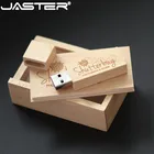 JASTER (более 1 шт. бесплатного логотипа) фотография логотипа клиента деревянный usb + коробка usb флеш-накопитель pendrive 4 ГБ 8 ГБ 16 ГБ 32 ГБ свадебный подарок