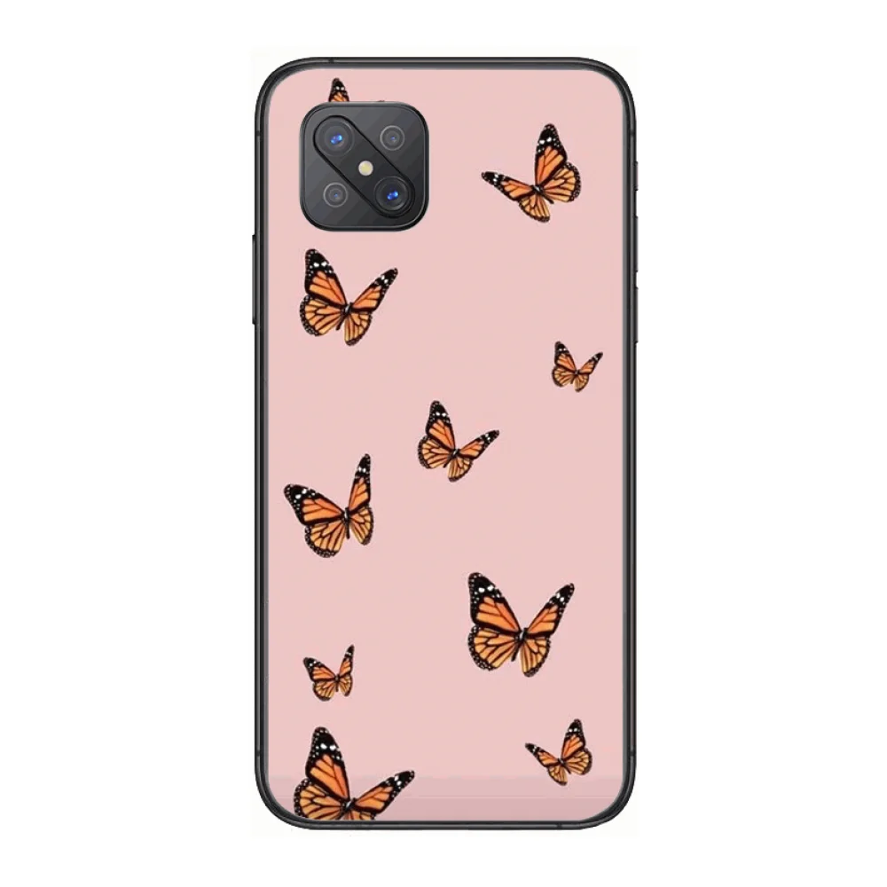 

Butterfly Shockproof Fashion Phone Case cover For OPPO A91 9 83 79 92s 5 F9 A7X Reno2 Realme6pro 5 black tpu cell cover