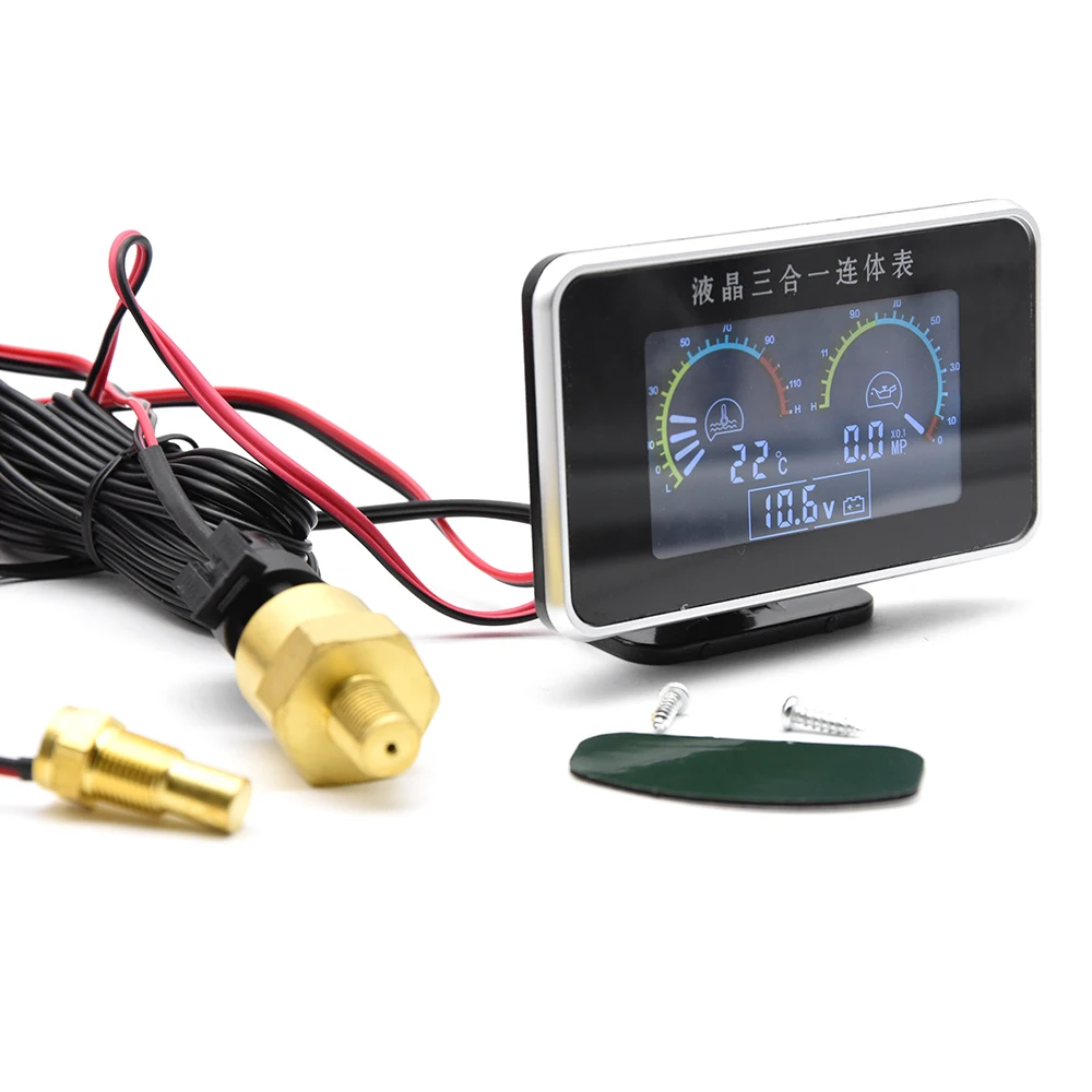 

Датчик температуры воды 3 в 1 с ЖК-дисплеем, 10 мм, для автомобиля, грузовика, 12 В