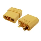 1 пара XT90 разъем XT-90 штекер муфтовый стыковочный переводник штепсельные соединители разъёмы для RC Батарея контроллер игрушки Quadcopter Запчасти желтого цвета