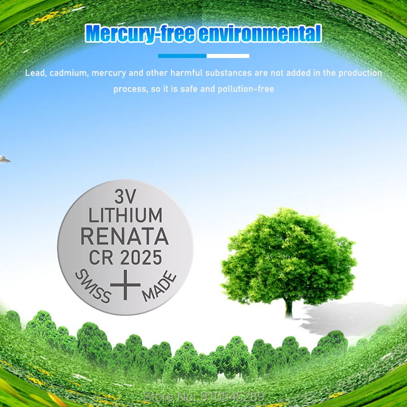 5 шт. RENATA 3 в CR2025 батарейки форме монеты DL2025 BR2025 KCR2025 CR 2025 литиевая батарея для часов