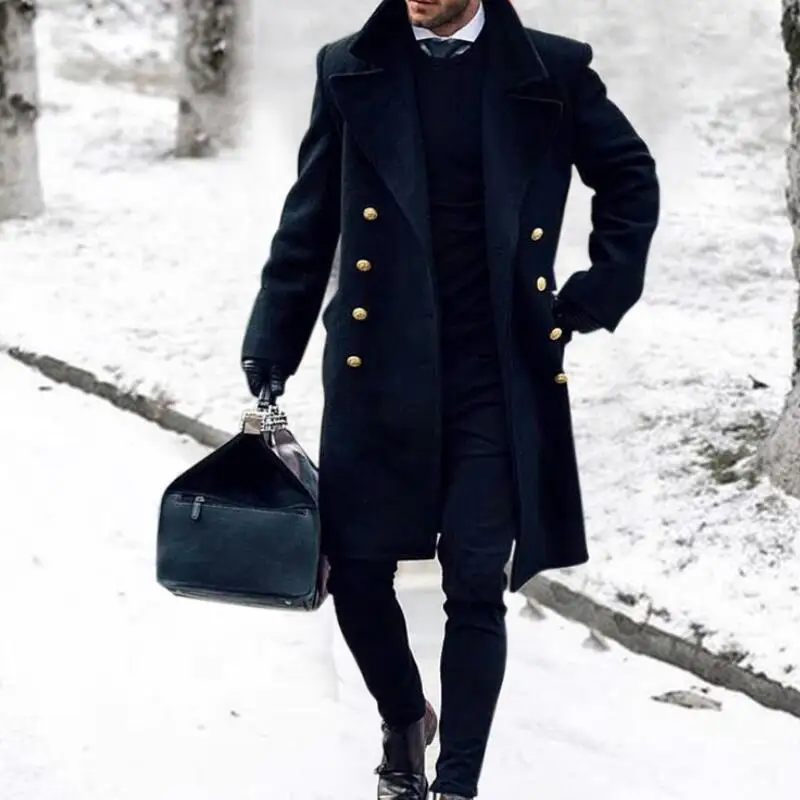 Ветровка мужская с лацканами Повседневная Свободная однобортная куртка средней