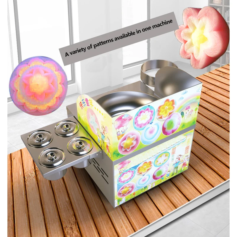 

Commercial Desktop Stainless Steel Luxury Diy Handmade Cotton Candy Making Machine Fancy Drawing Cotton Candy Machine 12V
