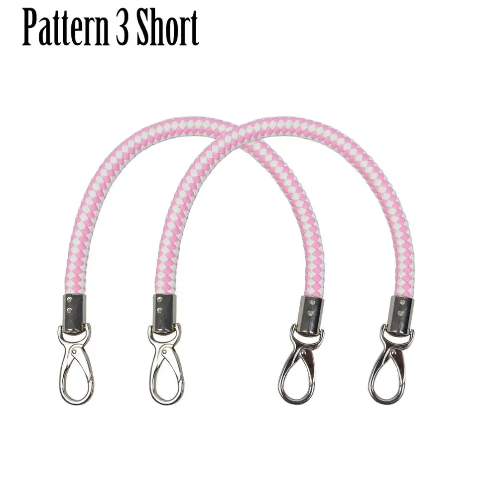 pattern 3 short Новинка, huntfun, 1 пара длинных коротких ремней для мини-Сумки С О-образным карманом, женская сумка с ручками, кожаные ручки для OBag, корзина с Луной - Цвет: pattern 3 short