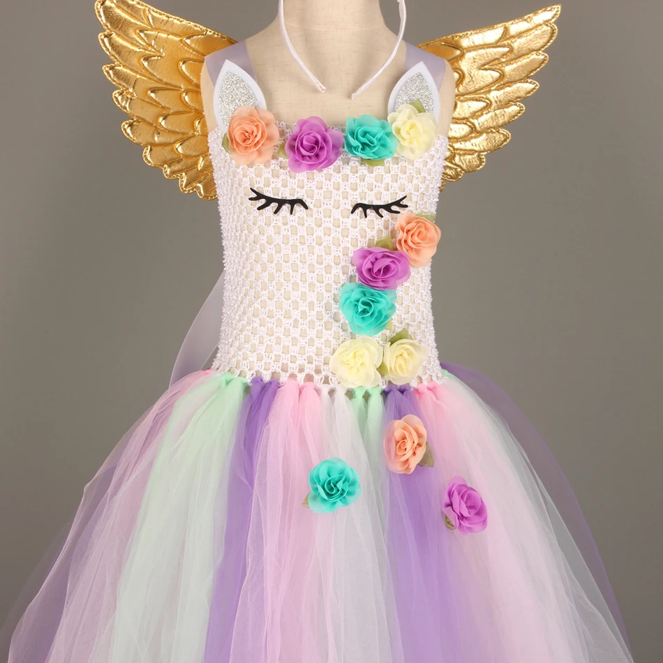 

Baby Unicorn TUTU Dress Girls Carnival Disguise Clothes Halloween Pony Costume Dress Fancy Ball Gown Princess Party Dresses Robe