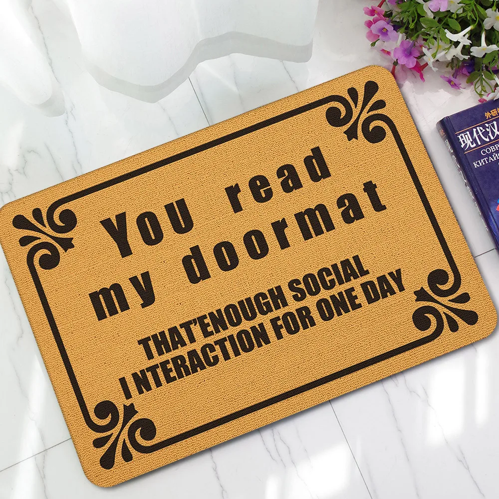 Креативный Забавный коврик с буквенным принтом 40x60 см для дома и входа