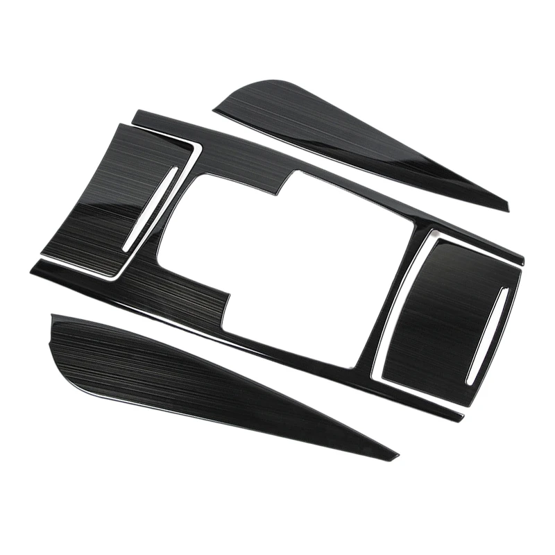 

Car Multimedia Handrest Gear Panel Decoration Covers Stickers Gears Trim For- A6 C5 C6 Interior Auto Accessories