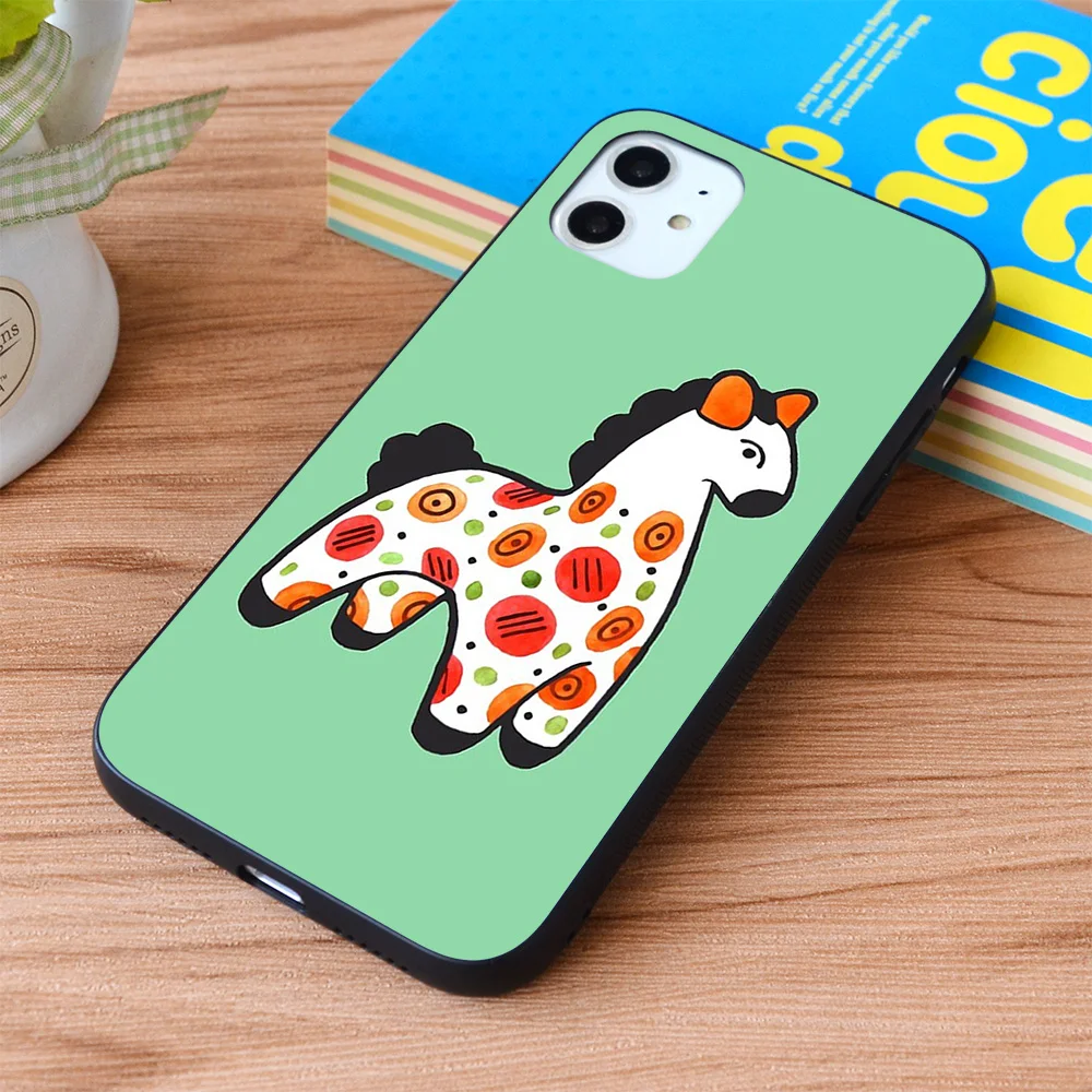 

For iPhone Dymkovo horse Soft TPU border Apple iPhone Case