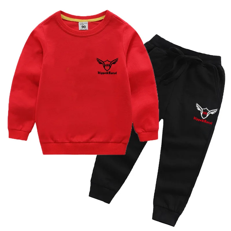 

Children Clothes Autumn Toddler Boys Clothes Sets Winter Baby Girls Clothes Teen Cotton Top+Pants Sports Suit For 8 10 14 Years