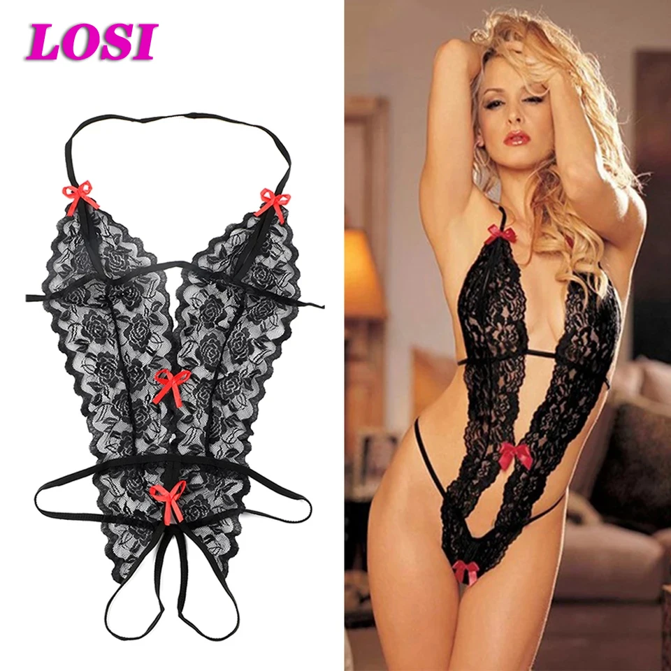 

Erotic Lingerie Sexy Costumes Lace Siamese Perspective Three Point Underwear G string Sexy Lingerie Adult Products