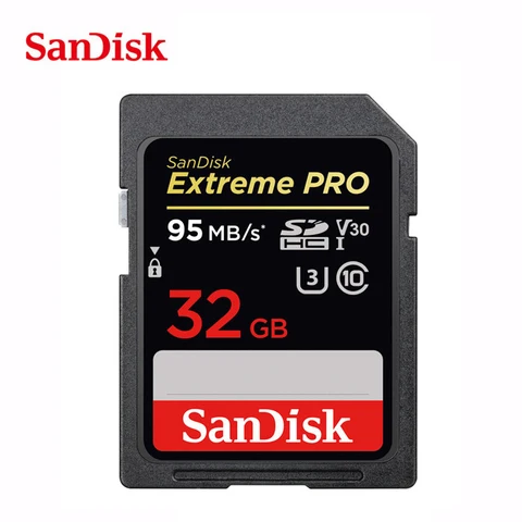 Карта памяти SanDisk Extreme PRO, карта памяти sd UHS-I, 32 ГБ, 128 ГБ, 256 ГБ, 1 ТБ, класс 10, Max95M/s, U3, V30, 4K, для камеры