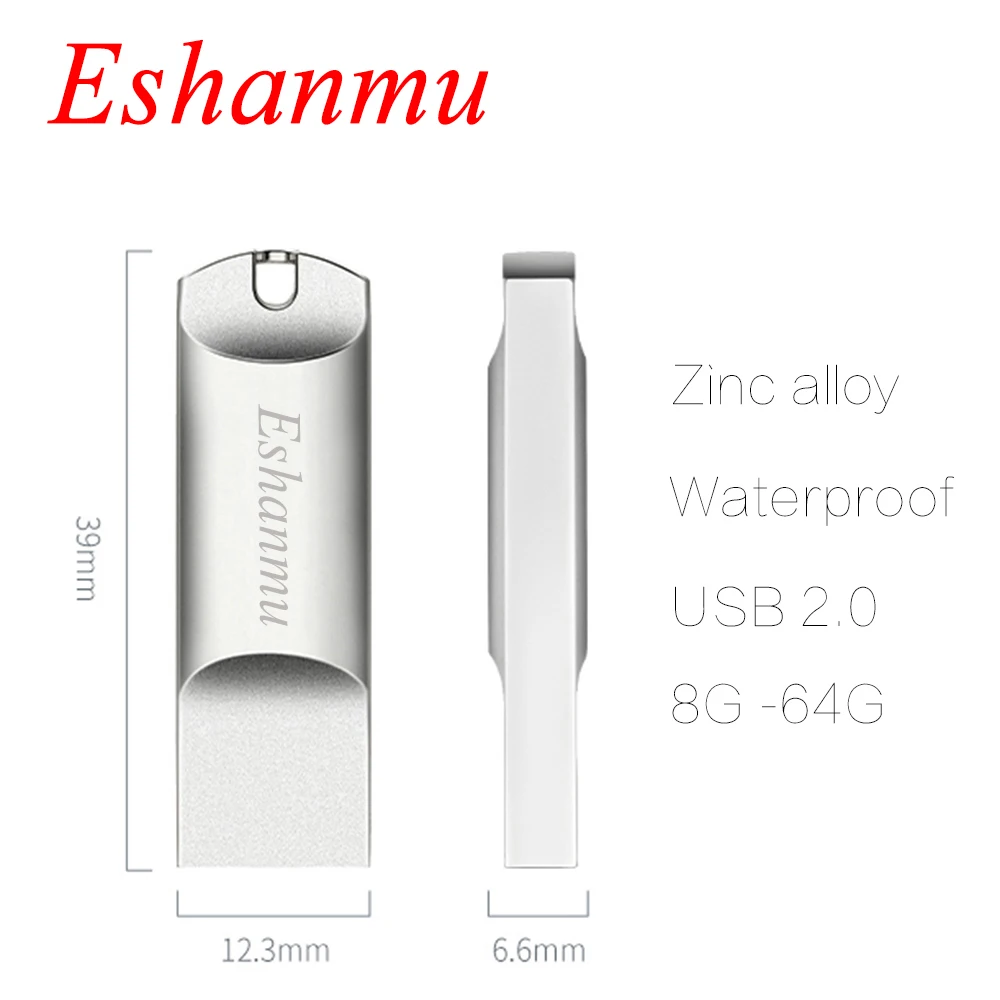 Новый водонепроницаемый флеш накопитель Eshanmu 8 ГБ 16 32 64 ГБ|USB флэш-накопители| |