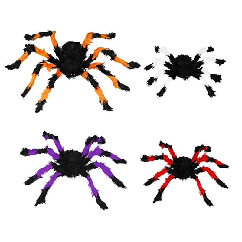 

Outdoor Halloween Decorations 143 Inch Spider Web And 4 Pack Color Giant Spider Outdoor Halloween Decor Party Supplies