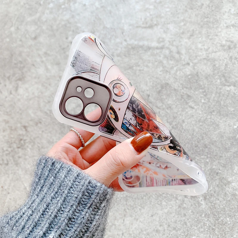 

Stylish Straight-Edged Matte Vacuum-Plated Fine Hole TPU Shockproof Case For Iphone 11 12 Pro Max Mini 7 8 Plus X XS XR XSMAX