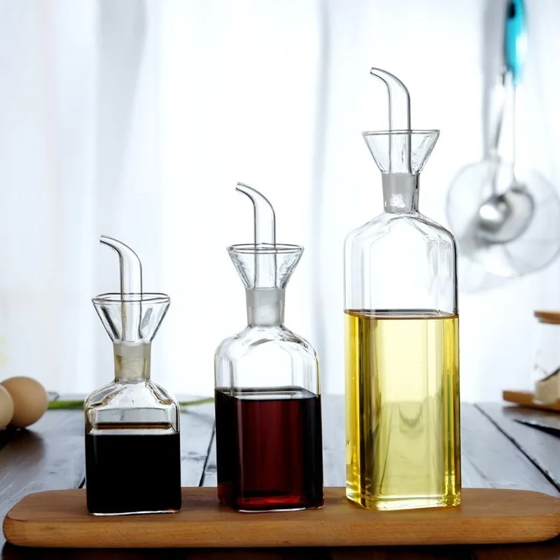 

High Borosilicate Glass Oil Pot Household Leak-proof Oil Bottle Kitchen Soy Pot Oil Tank Vinegar Mixing Bottle Bottle