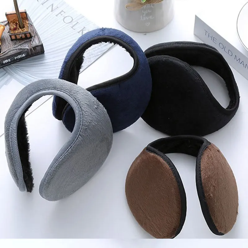 

The New Fashion Winter Men and Women Cold Protection Earmuffs Solid Color PracticalKeep Warm Plush Earmuffs Wholesale