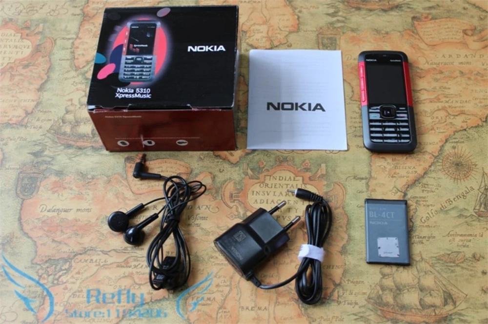 Разблокированный Nokia 5310 XpressMusic Bluetooth Java MP3-плеер Поддержка русской клавиатуры Восстановленный телефон