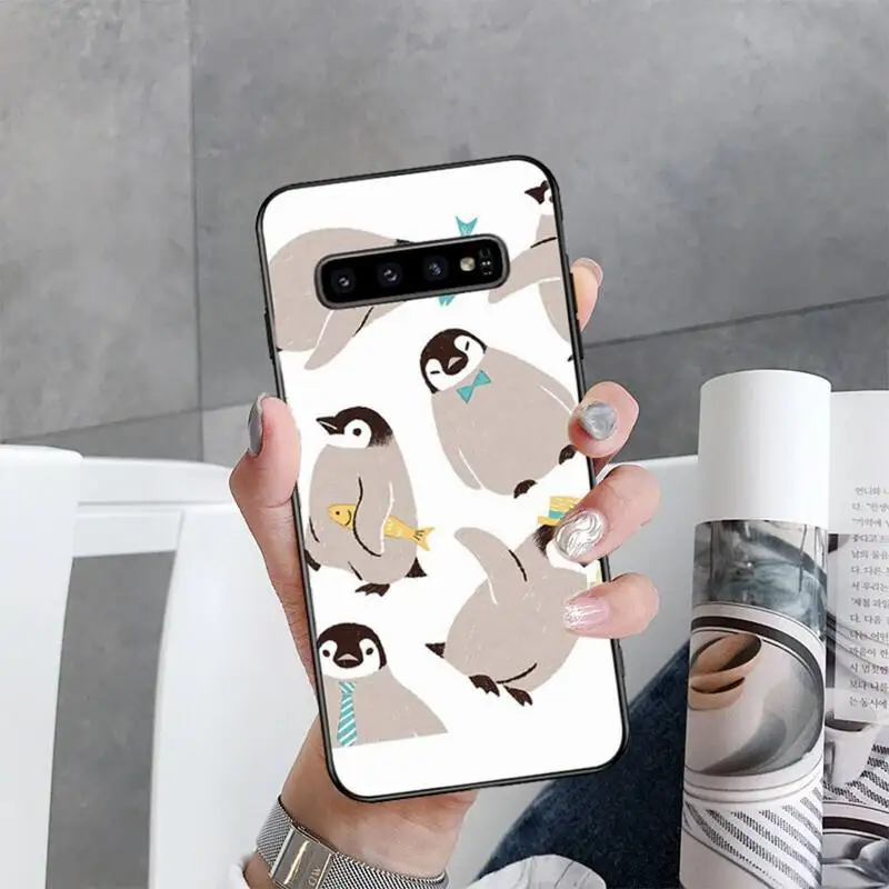 Милый чехол для телефона с изображением пингвина Samsung Galaxy S10 Plus S10E S20 Ultra S7 S8 S9 S10lite