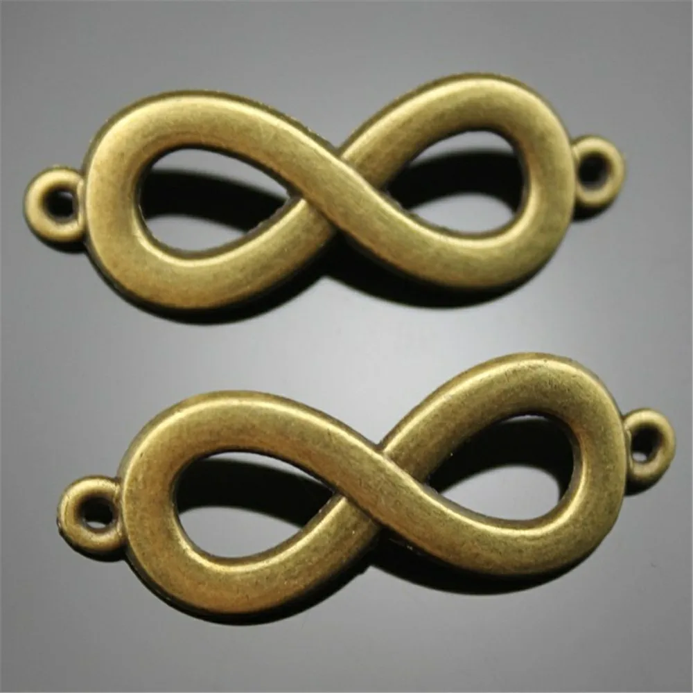 

3pcs Jewelry Accessories Handmade Craft Infinity Connector Charms Antique Bronze 41x15mm
