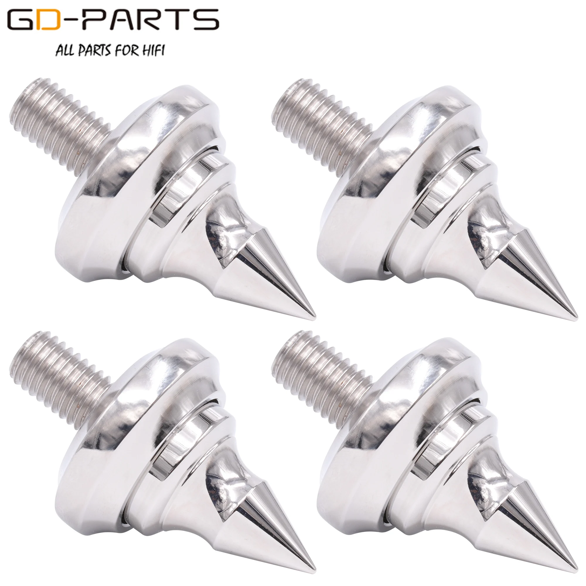 Ponteira de Isolamento de Alto-falante Amortecedor de Aço 316 para Áudio Plugue Inoxidável Hifi Gravador Giratório Amplificador Altura Ajustável m6 m8